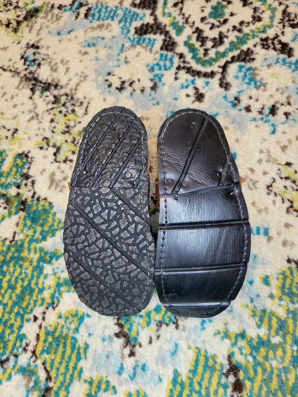 Handcrafted Rich Brown Leather Slingback Peshawari‎ Chappals Sandals, Toddler 5